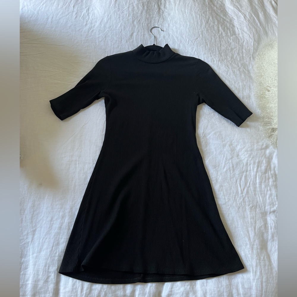 Reformation Black Short Sleeve Dress